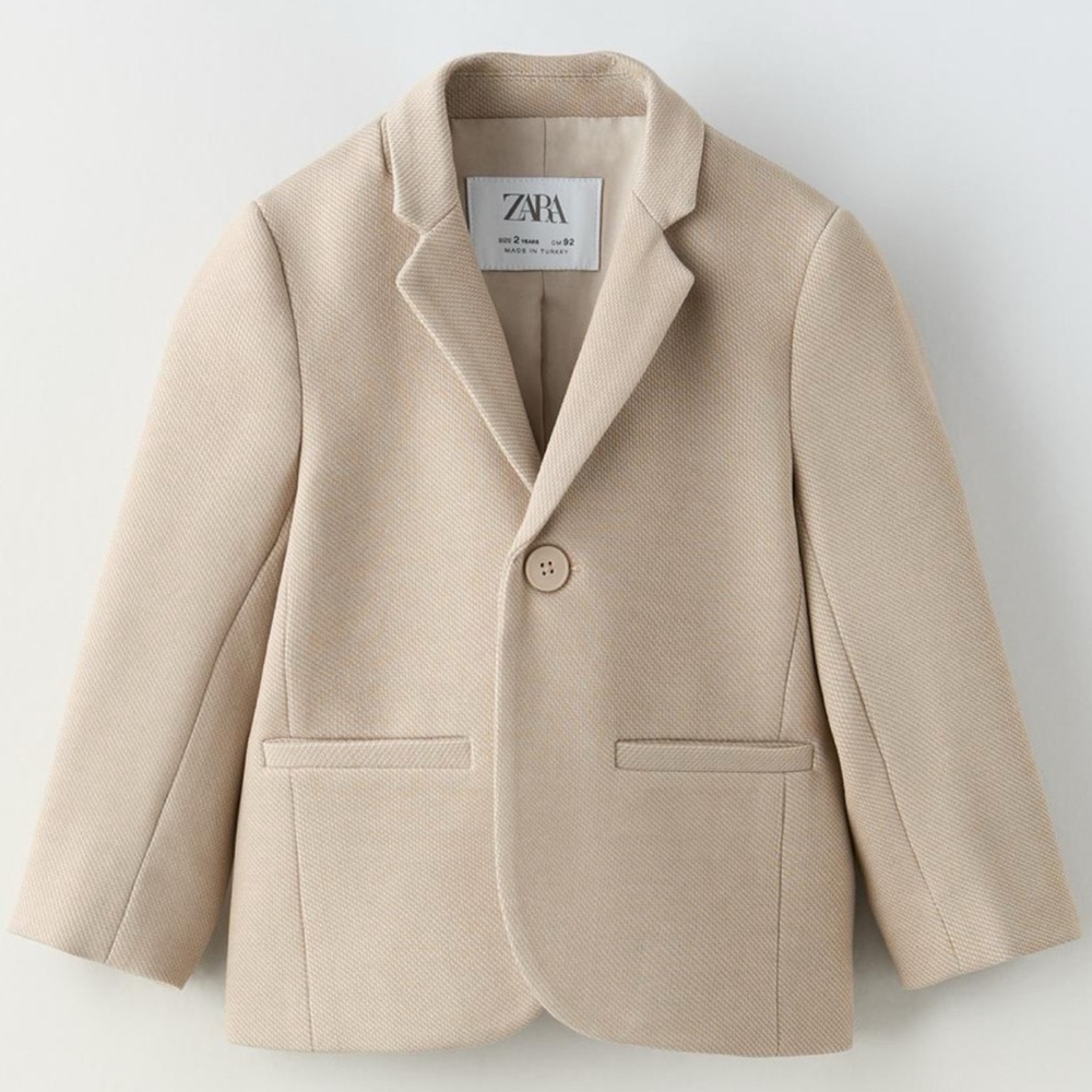 Zara Kids Suite Jacket and Pants - Beige Size 5